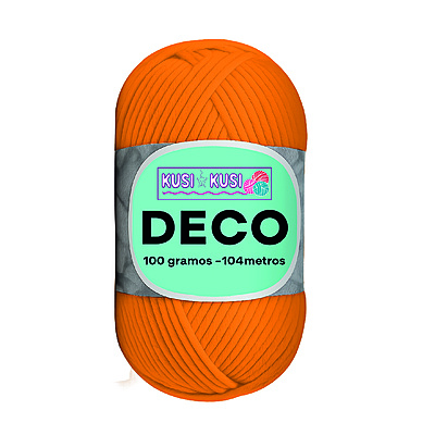 Lana Algodon Deco Col08 Naranja  Paquete X 5 Ovillos X 100 Gramos