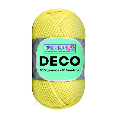 Lana Algodon Deco Col04 Amarillo  Paquete X 5 Ovillos X 100 Gramos