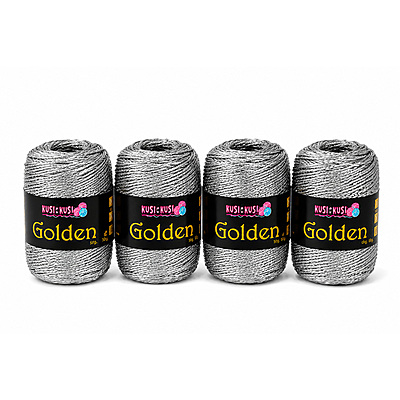 Lana Golden Plateada Paquete X 4 ovillos X 50 Gramos