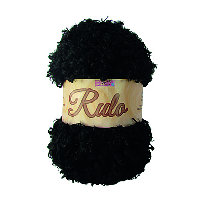 Lana Rulo Color 414 Negro Paquete x 5 Ovillos x 100 Gramos