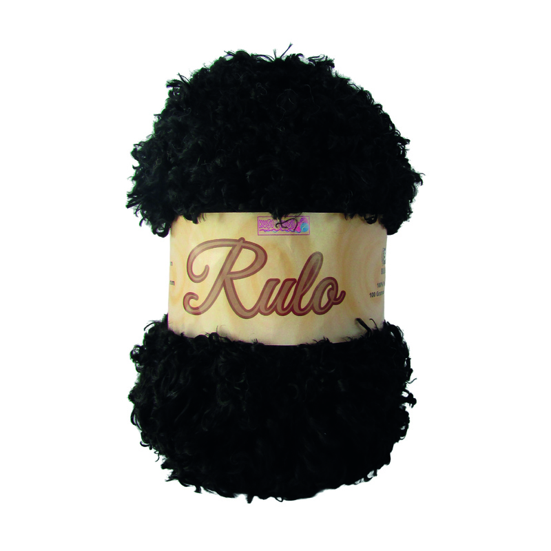 Lana Rulo Color 414 Negro Paquete x 5 Ovillos x 100 Gramos Lana Rulo Color 414 Negro Paquete x 5 Ovillos x 100 Gramos