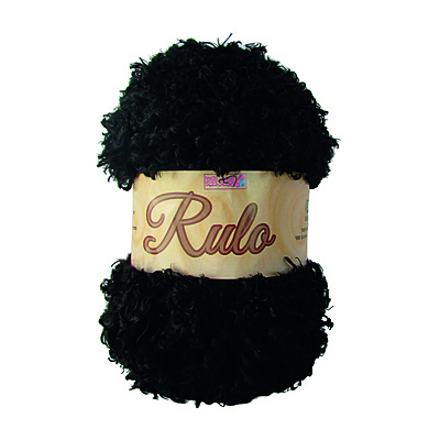 Lana Rulo Color 414 Negro Paquete x 5 Ovillos x 100 Gramos