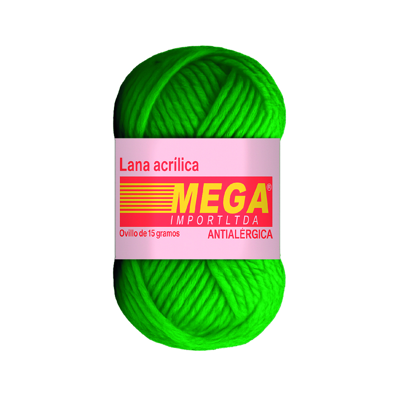 Lana Escolar Mega Verde Navidad 10 Paquete X 10 Ovillos X 15Gramos