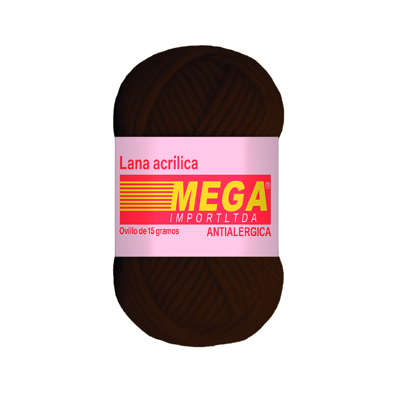 Lana Escolar Mega Cafe Medio  27 Paquete X 10 Ovillos X 15Gramos