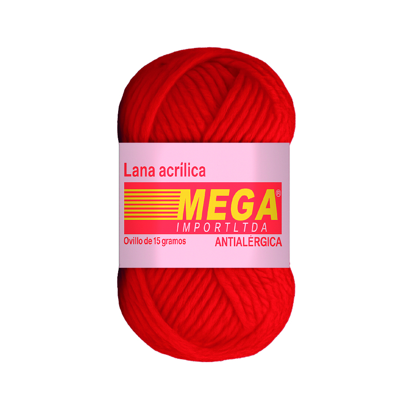 Lana Escolar Mega Rojo 20 Paquete X 10 Ovillos X 15Gramos
