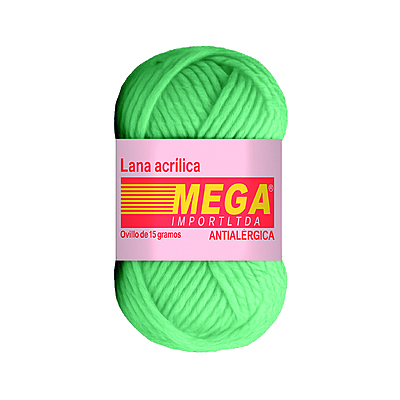Lana Escolar Mega Verde Menta 39 Paquete X 10 Ovillos X 15Gramos