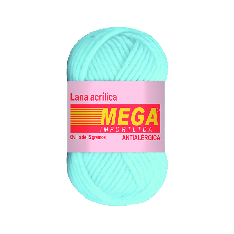 Lana Escolar Mega Azul Claro 47 Paquete X 10 Ovillos X 15Gramos