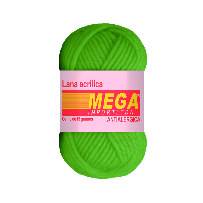 Lana Escolar Mega Verde Pistacho 89 Paquete X 10 Ovillos X 15Gramos
