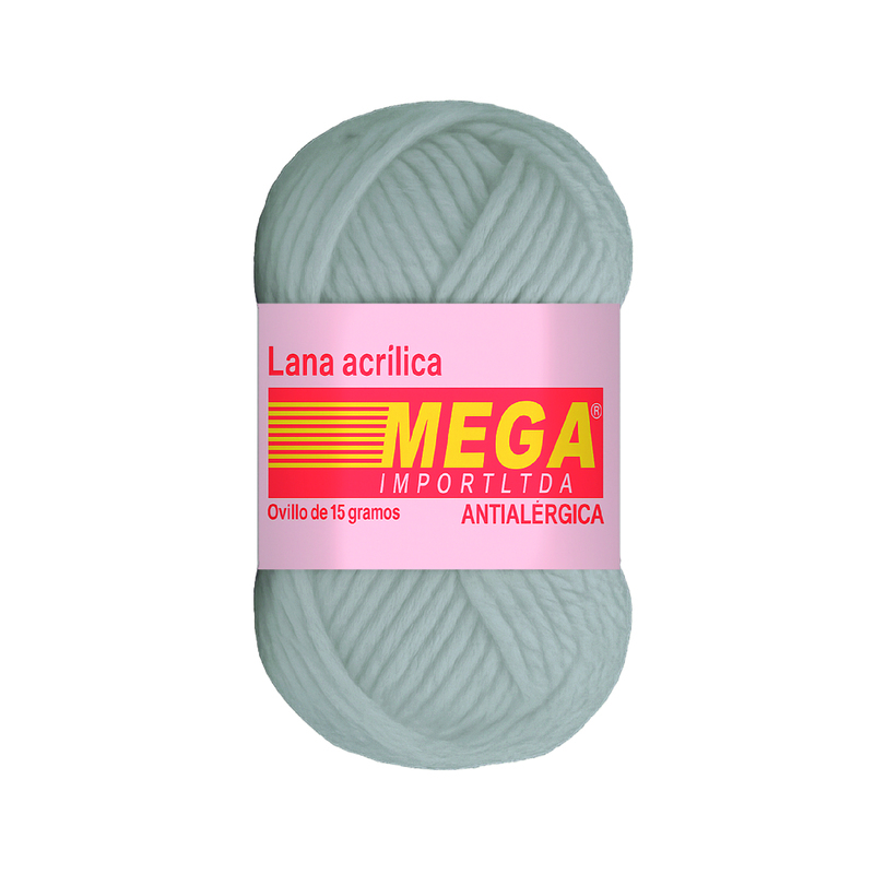 Lana Escolar Mega Gris Claro 91 Paquete X 10 Ovillos X 15Gramos