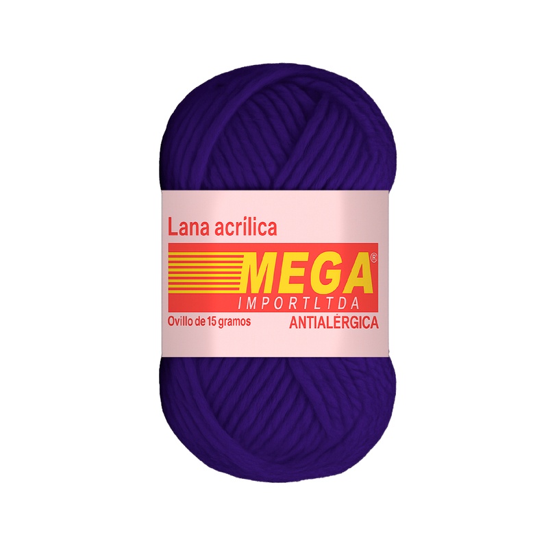 Lana Escolar Mega Morado 50 Paquete X 10 Ovillos X 15Gramos