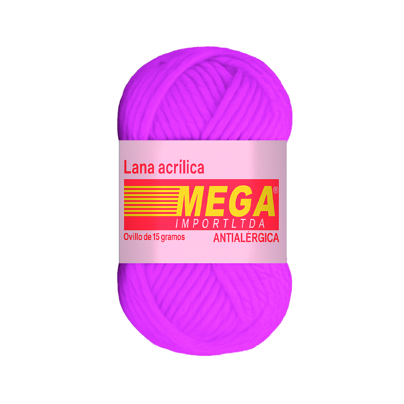 Lana Escolar Mega Rosado Vivo 78 Paquete X 10 Ovillos X 15Gramos