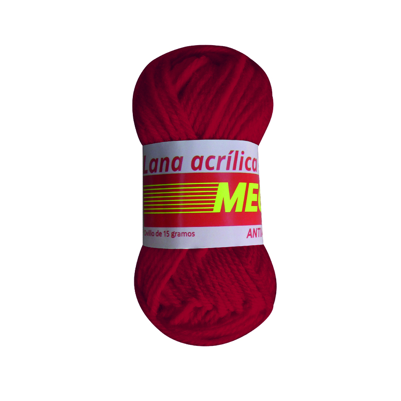 Lana Escolar Mega 03 Rojo Oscuro Paquete X 10 Ovillos X 15 Gramos
