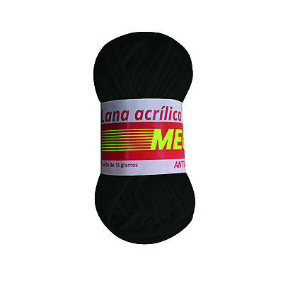 Lana Escolar Mega 04 Negra Paquete X 10 Ovillos X 15 Gramos
