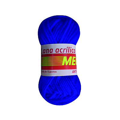 Lana Escolar Mega 17 Azul Rey Paquete X 10 Ovillos X 15 Gramos