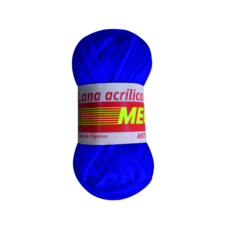 Lana Escolar Mega 17 Azul Rey Paquete X 10 Ovillos X 15 Gramos