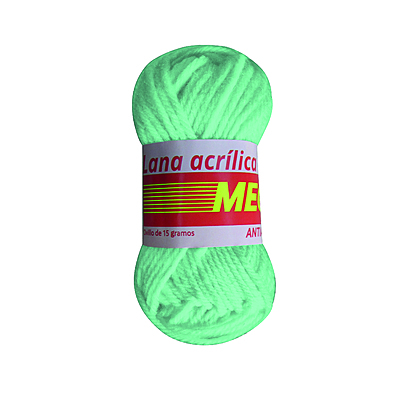 Lana Escolar Mega 39 Verde Menta Paquete X 10 Ovillos X 15 Gramos