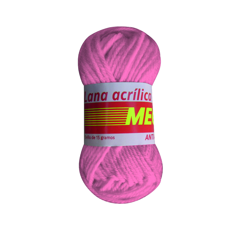 Lana Escolar Mega 41 Rosado Fuerte Paquete X 10 Ovillos X 15 Gramos