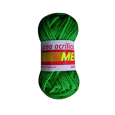 Lana Escolar Mega 52 Verde Militar Paquete X 10 Ovillos X 15 Gramos