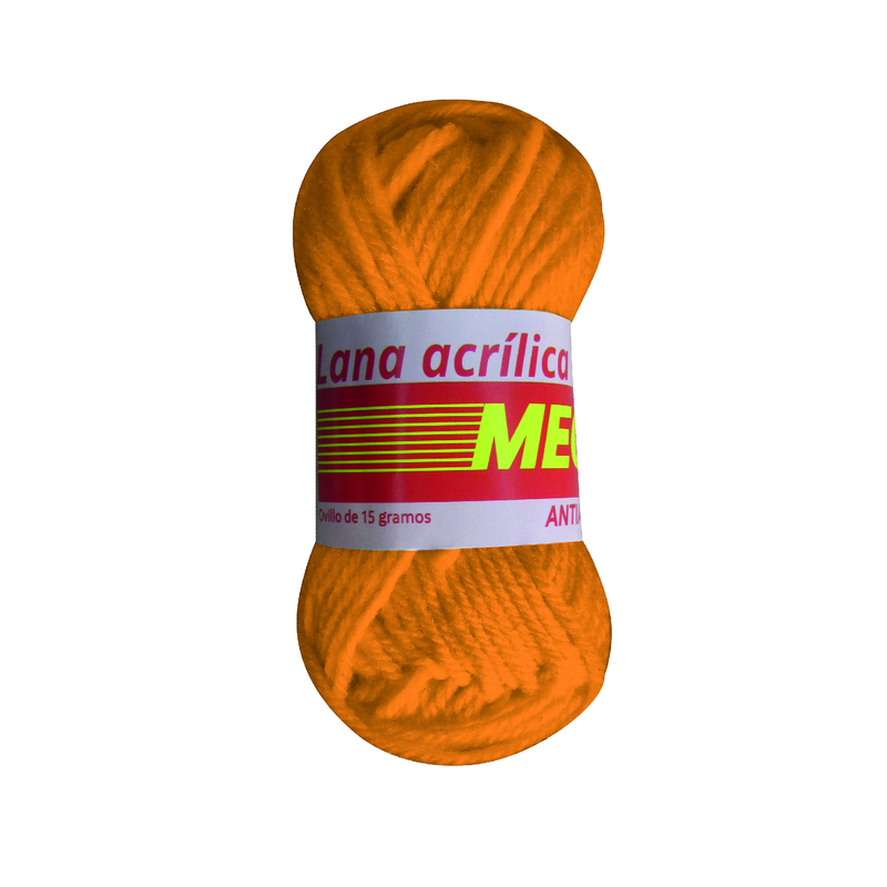 Lana Escolar Mega 54 Naranja Paquete X 10 Ovillos X 15 Gramos