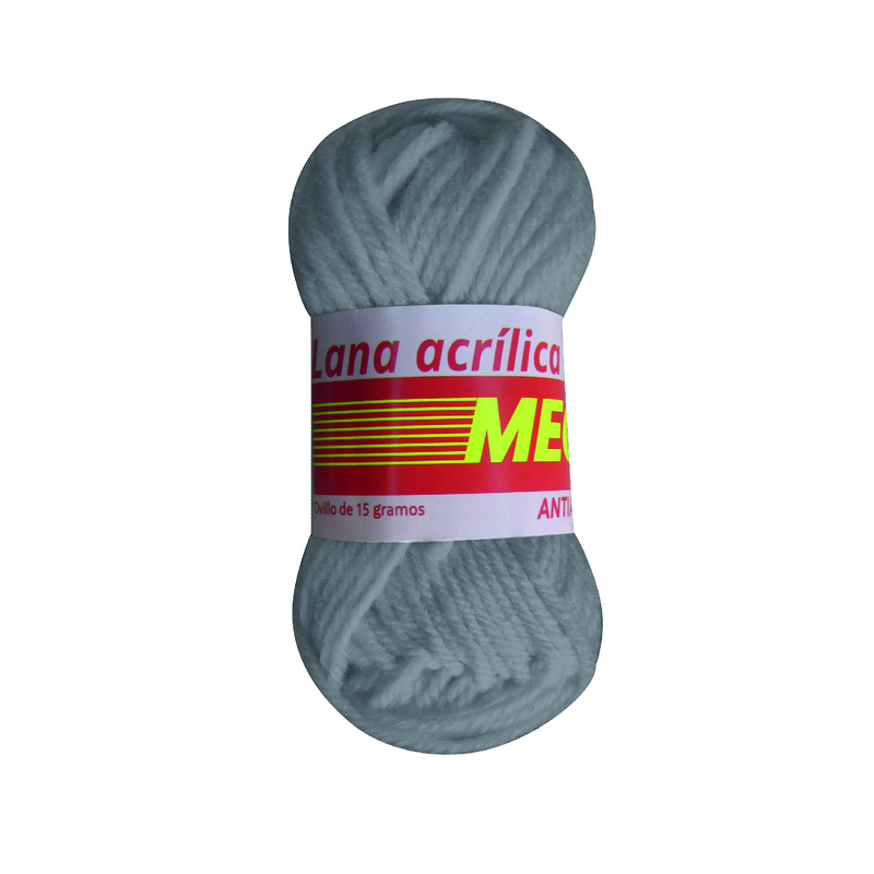 Lana Escolar Mega 91 Gris Claro Paquete X 10 Ovillos X 15 Gramos