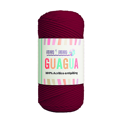 Lana Guagua Color 1137 Vinotinto Paquete X 5 Ovillos X 100 Gramos