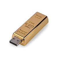 Large Gold Bar Metal Pendrive
