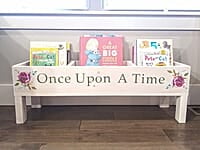 Large White Wooden Children's Bookcase 85cm