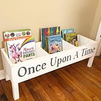 Large White Wooden Children's Bookcase 85cm