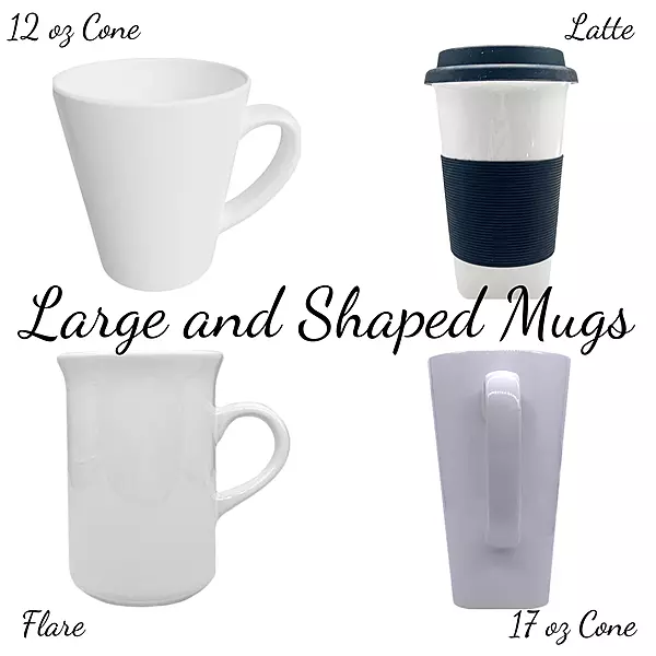 Large and Shaped Mugs