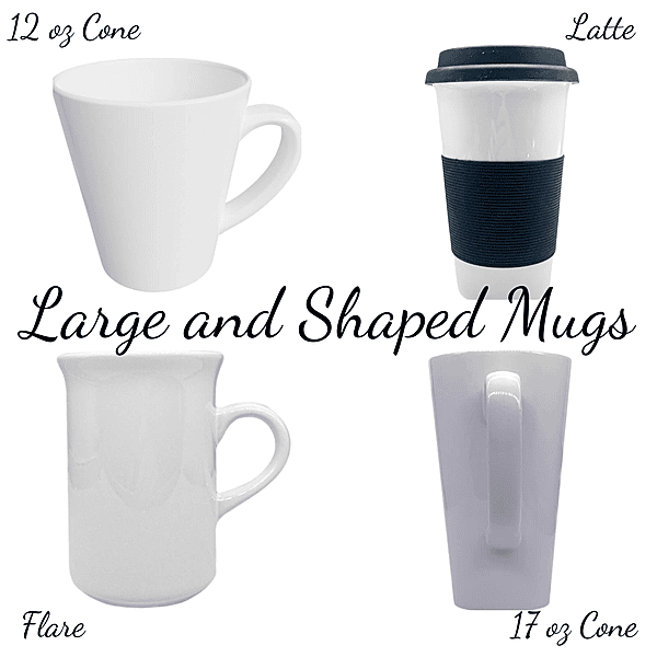 Large and Shaped Mugs