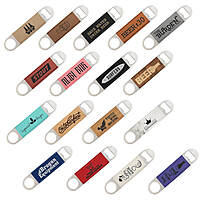 Stainless Steel Leatherette Bottle Openers