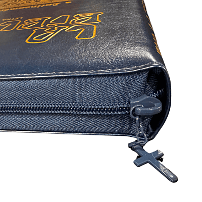 La Biblia Latinoamérica de Lujo Negra, Letra Grande,  Imitación piel, Cierre e Índice