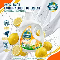 Laundry Liquid Detergent Lemon Caribbean Clean 2kgs. 1/6
