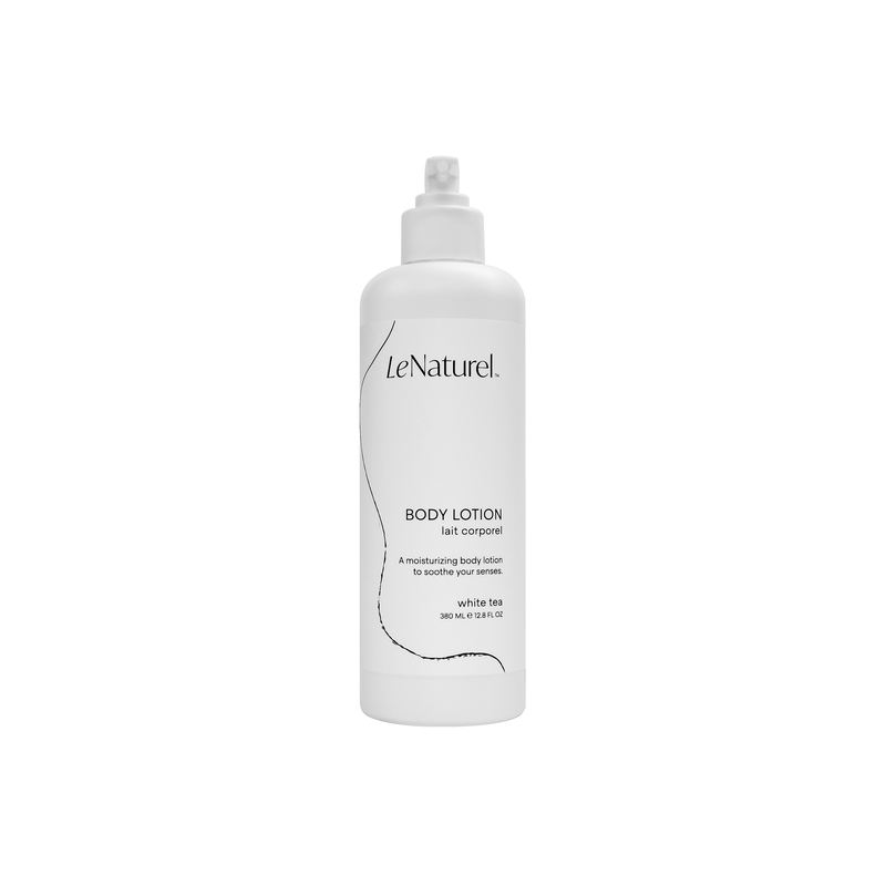 Le Naturel body lotion curve non-refillable floating bottle, 40/case