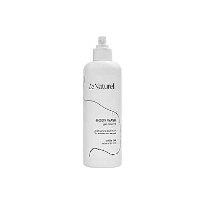 Le Naturel body wash curve non-refillable floating bottle, 40/case