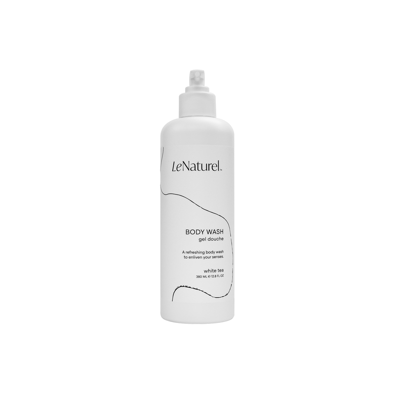 Le Naturel body wash curve non-refillable floating bottle, 40/case