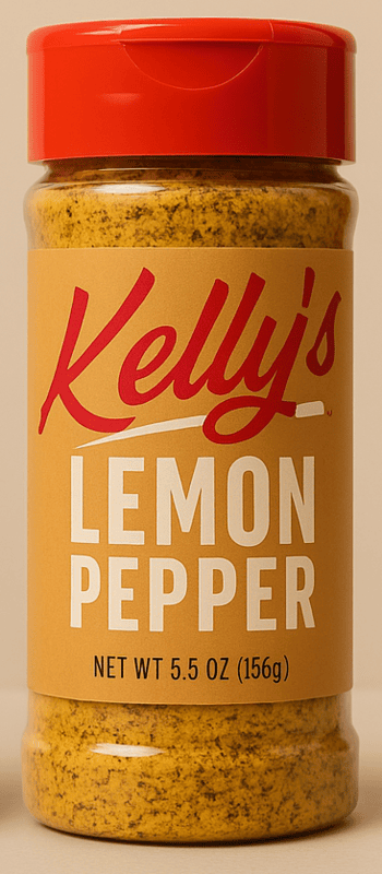 Kelly's Lemon Pepper Seasoning, 8.4 oz.