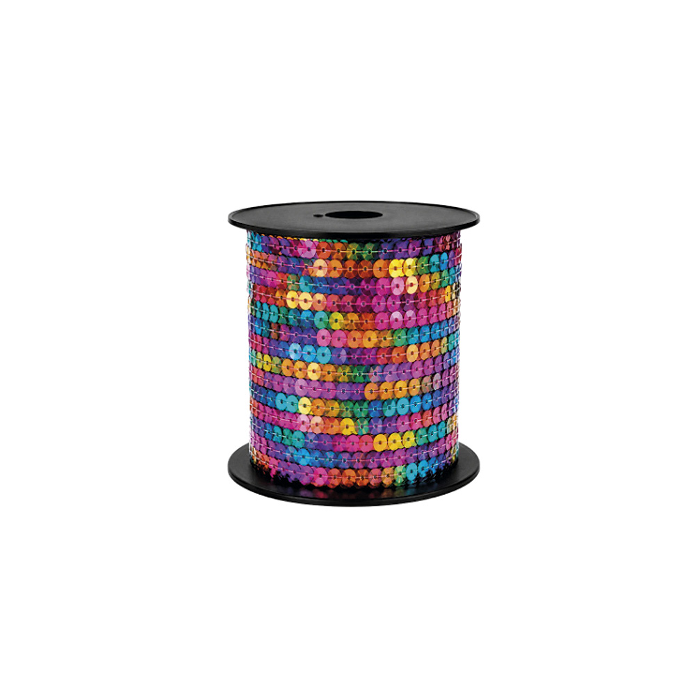 Lentejuela Lisa Arcoíris con Escarcha irisado Rollo X 100 Yds