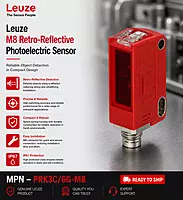 Leuze Retro-Reflective Photoelectric Sensor M8