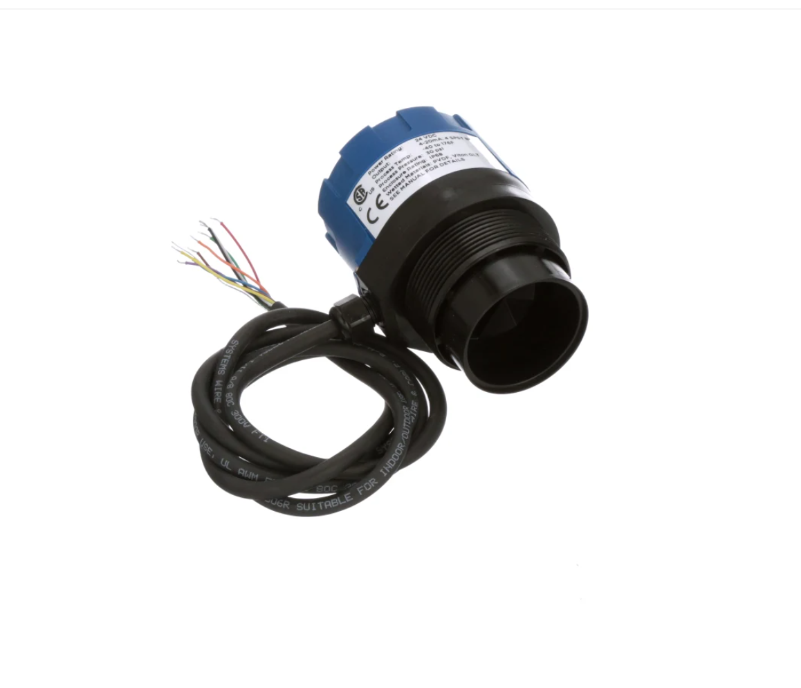 Reflective Ultrasonic Level Sensor, 3 m Range, 2" NPT, 4 Relays w/Fob