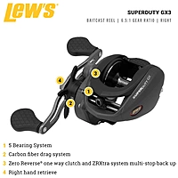 Lew's Super Duty GX3 Baitcast Reel Lew's Super Duty GX3 Baitcast Reel