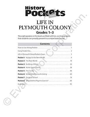 History Pocket: Life in Plymouth Colony History Pocket: Life in Plymouth Colony