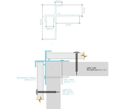 LightTrim Exterior Corner Trim for 5/16" Panel