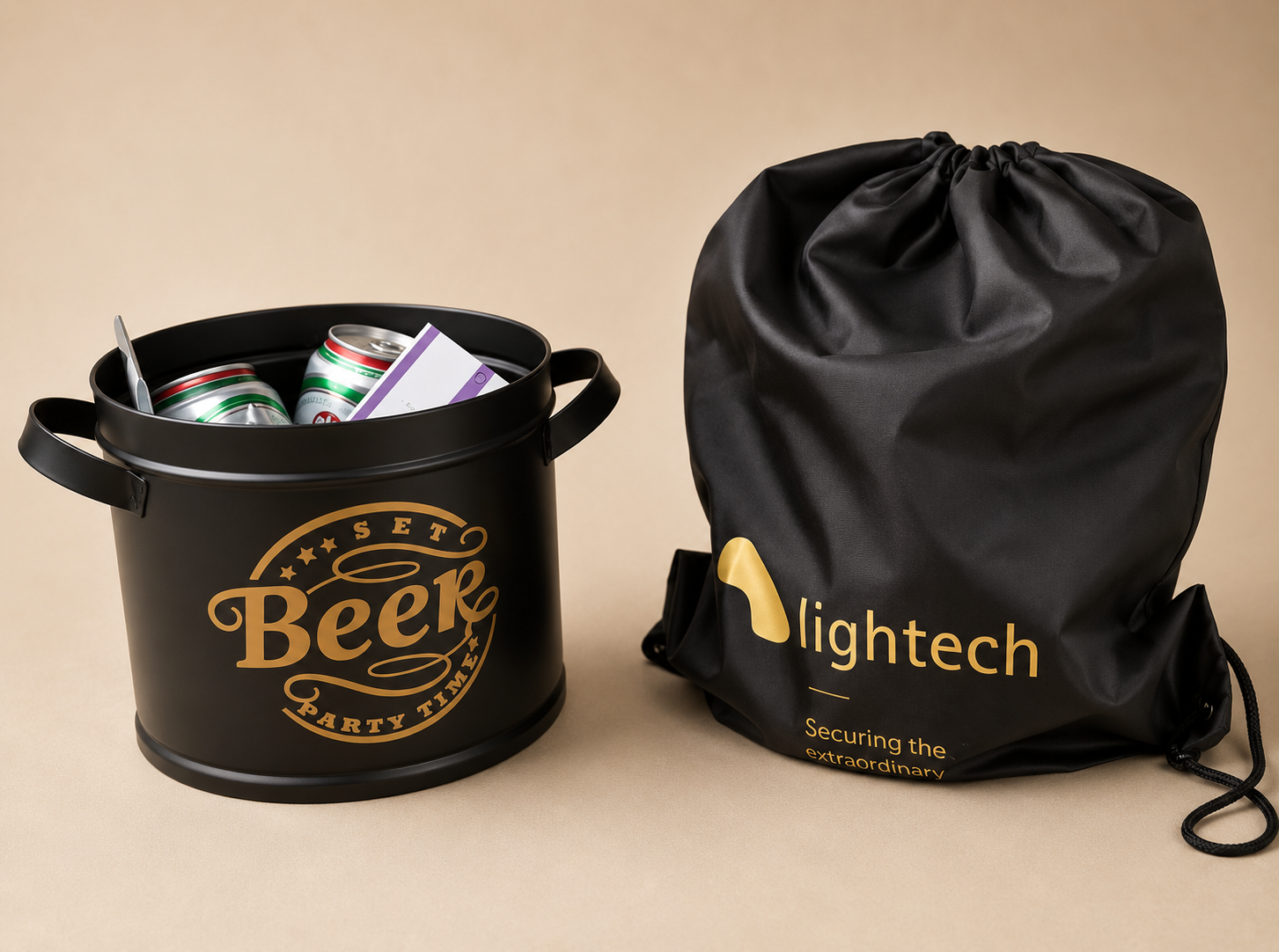 Lightech regalo con frapera y bolsa con logo