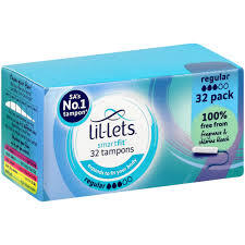Lil-lets Non-Applicator Tampons Regular 32 Pack
