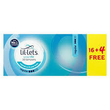 Lil-lets Tampon Regular Non-Applicator Light-Med 20ea