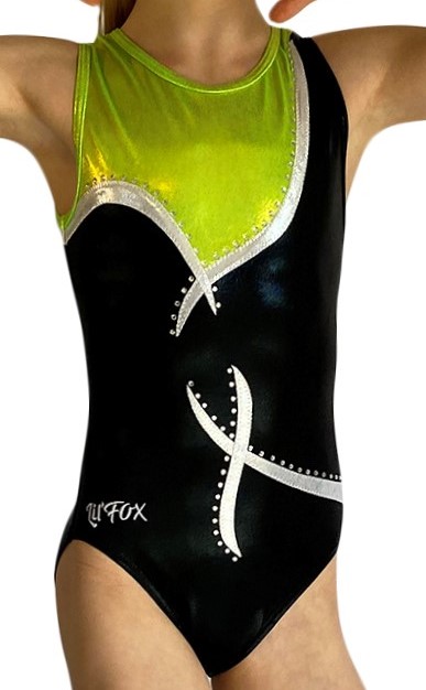 BLACK, WHITE, LIME GREEN MYSTIQUE W RHINESTONES