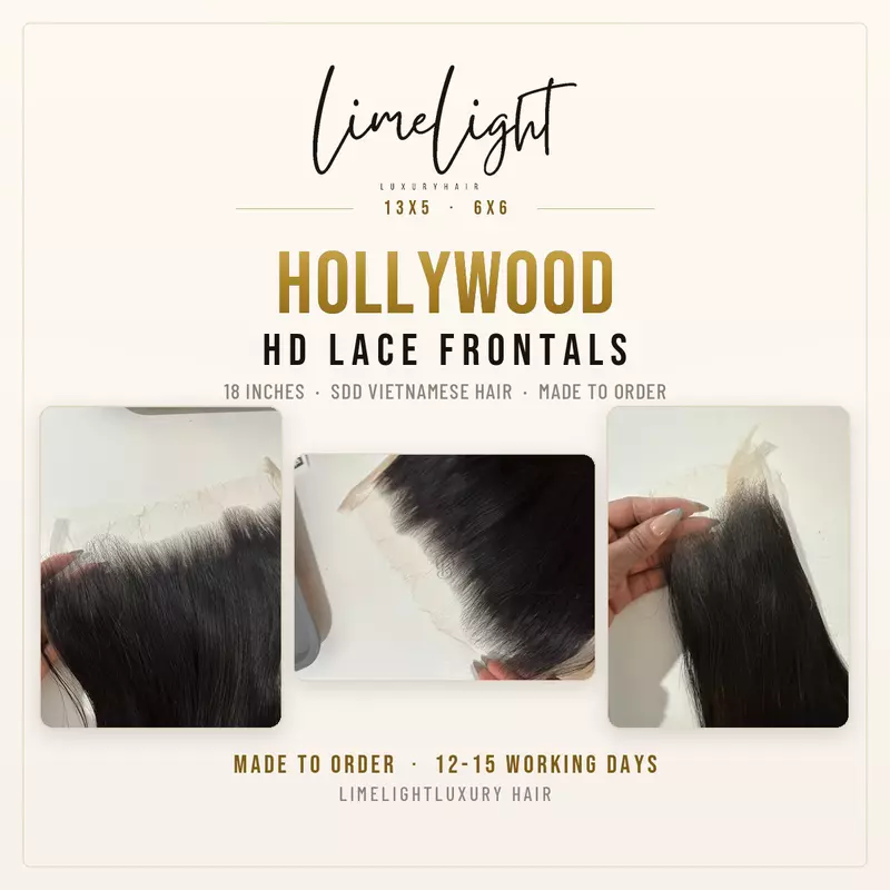 Ventilated Hollywood HD Lace - 18 Inch Sample