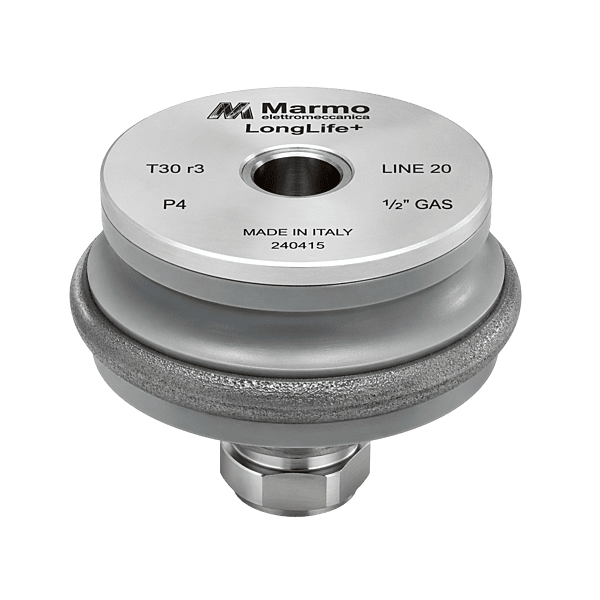Marmo Elettromeccanica LongLife+ Profile Wheel - Line 20, P4 Rubber, T30/r3, 1/2" Fitting