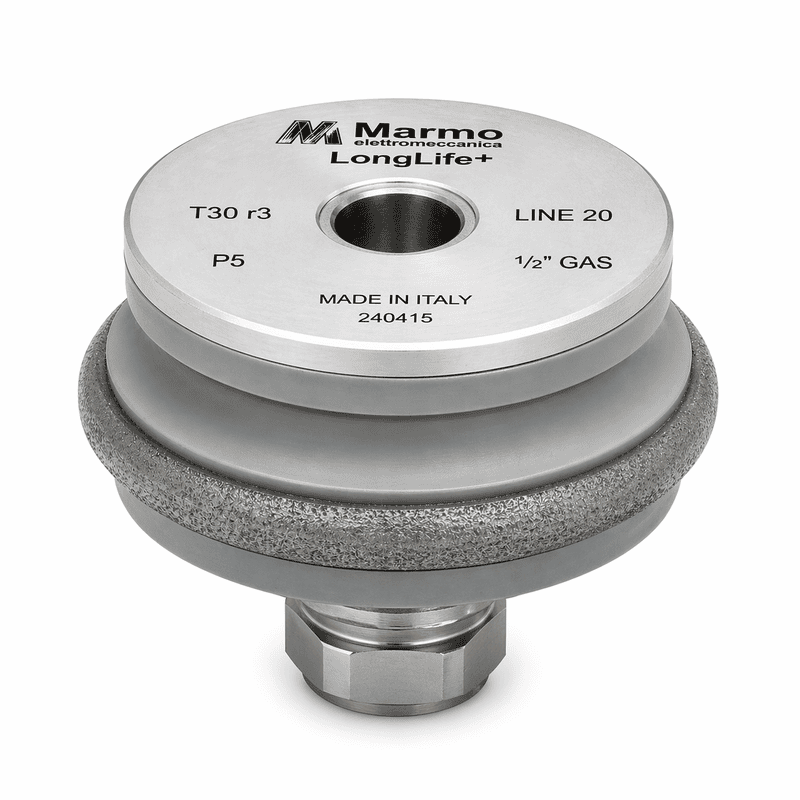 Marmo Elettromeccanica LongLife+ Profile Wheel - Line 20, P5 Rubber, T30/r3, 1/2" Fitting